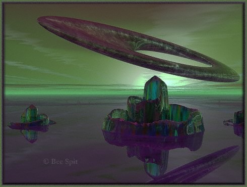 Cruising a 3D painting by Janet Boyd aka Bee Spit