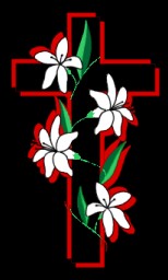 Cross with flowers