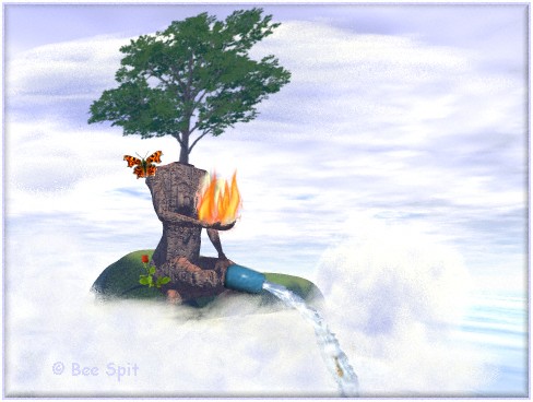 Nature a 3D painting by Janet Boyd  aka Bee Spit