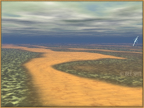 The Road a 3D painting by Janet Boyd aka Bee Spit